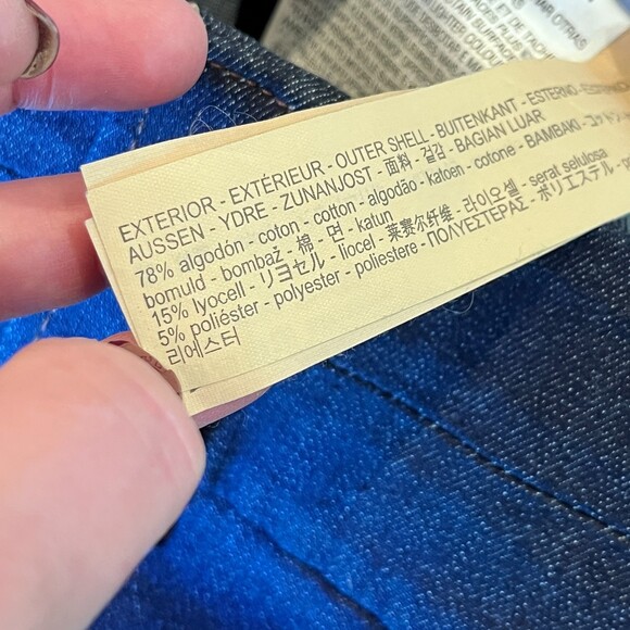 Massimo Dutti Calidad Denim Jean Midi A-Line Button Front Skirt Size 8 - Picture 6 of 10